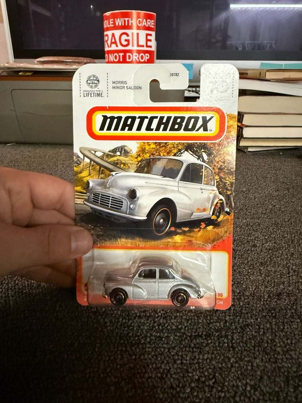 Matchbox Morris Minor Saloon Silver Diecast Car